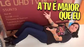 COMPRAMOS UMA TV GIGANTE COM INTELIG&Ecirc;NCIA ARTIFICIAL PRA SALA DA CASA NOVA