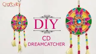 Recycle old CD into wall Decore | DIY Dream catcher | CD craft