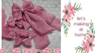 Online work/Bow with tail/ fabric bow / chimti making at home by hunar manufacturing