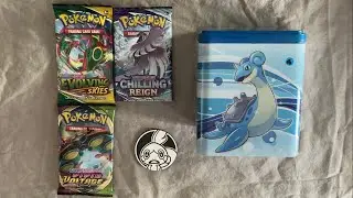 ASMR ✨worst error pack ever ✨ opening Pokemon TCG stacking tin ✨ tapping, card sounds, whispering ✨