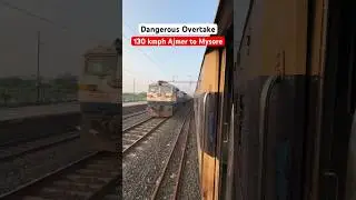 Diesel Locomotive 130 kmph Speed 😍 | EMD #indianrailways #shorts #crossing