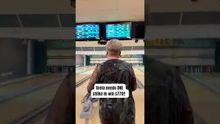 Грете нужен ОДИН страйк, чтобы выиграть 770 долларов! Сможет ли она это сделать? #боулинг #джекпо...
