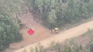 Porta Tank, Hose Lay & Dozer - Aerial Footage Mount Hayes Fire #299 - Bison Range & Gerstle River