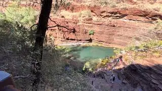 So many people, Fortescue Falls, Dales Gorge Trail, Karijini, Pilbara, Western Australia, Australia