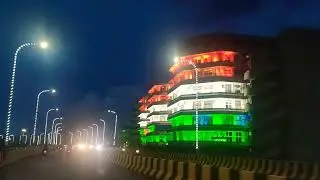 Tricolor lighting on GHMC office