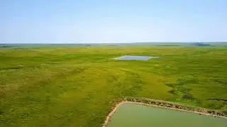 Flying over the South Side of Bazaar Cattle Pens in the Flint Hills of Kansas