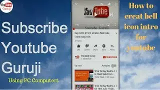 create youtube bell icon intro with computer