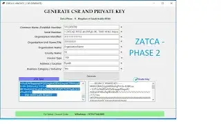 ZATCA E-Invoicing PHASE 2 CSR and PRIVATE key geneate using c# with Source code
