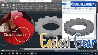 How to draw the easiest gear in AutoCAD| طراحی آسان ترین چرخدنده در اتوکد بیکلام