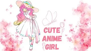 Adorable Anime Girl Drawing | Cute Pink Aesthetic Art | Stunning Hand-Drawn Art #amine