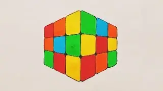 2 Point Perspective Rubik's Cube