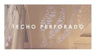 Techo tensado pon perforaci&oacute;n decorativa / Stretch ceiling with decorative perforation