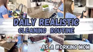 *NEW* DAILY CLEANING ROUTINE | WORKING MOM | HOMEMAKING 2023 | CLEANING MOTIVATION | SIMPLY HAYLEE