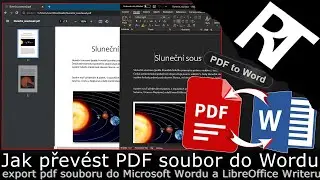 Jak exportovat PDF do Wordu - export PDF to Word - Microsoft Word , LibreOffice Writer (tutori&aacute;l)