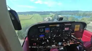 Cessna 172TDI Thannhausen EDNU Approach + Landing