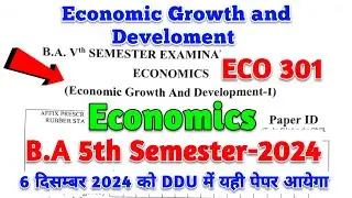 BA 5th semester economics economics 301 ddu university | eco 301 5th semester