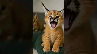 Caracal Kitten say hello #caracal #cat #caracalcat #caracalkitten #kitten
