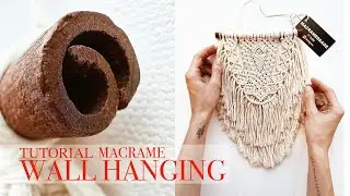 DY: Small Legendary Macrame Wall hanging on a CINNAMON stick