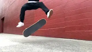 Practicing FRONTSIDE HEELFLIPS