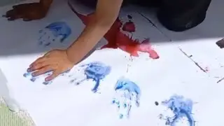 Messy Hands, Happy Heart 🌈 | Creative Kid painting canvas🎨 #kidsart #creative #colors #painting 