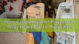 Review Gupamiga Pet Playpen for Dogs Heavy Plastic Puppy Exercise Pen Small Pets Fence Puppies Foldi