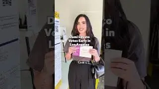 Demi Lovato Votes Early in Los Angeles