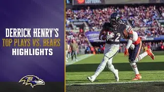 Highlights: Derrick Henry&rsquo;s Top Plays From 2-TD Game vs. Bears | Baltimore Ravens