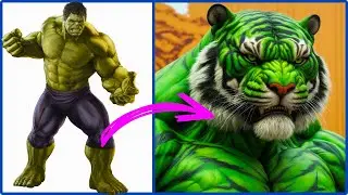 Avengers Superhroes as Tigers Transformation | Tiger-Vengers