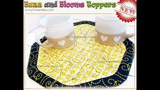 Buzz and Blooms Toppers Applique Jumbo Hoop and Quilt block