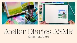 ARTIST VLOG 2: ASMR | Painting a Ghibli scene | Slow living | 🎨✨