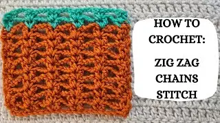 How To Crochet: Zig Zag Chains Stitch | Tutorial, DIY, Beginner Crochet, Easy Crochet Stitch, Fun ✨