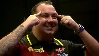 End of Michael van Gerwen vs Kim Huybrechts 2022 Belgium Open