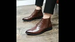 👢【MEN'S CLASSIC LACE-UP DRESS BOOTS】👢 #shoes #boots #fashion