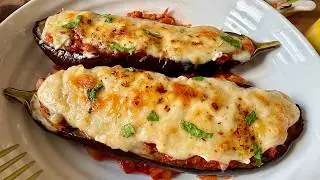 Papoutsakia |  Greek Stuffed Eggplants