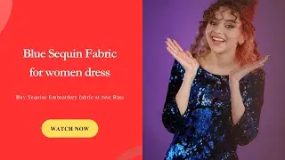 Blue Sequin Fabric for women dress | Prom Gown | Lehenga | partywear