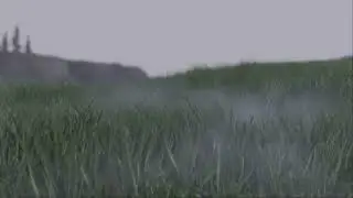 Nordic field in the foggy morning, Finnish nature inspired. | Unity HDRP
