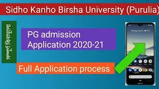 Sidho Kanho Birsha University Postgraduate admission Application full process 2020-21..