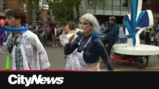 Saint-Jean-Baptiste Parade celebrating Fête Nationale in Montreal