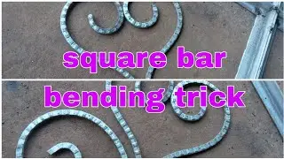How to make square bar bending trick ! square bar grill design #ironbar #grilldesign