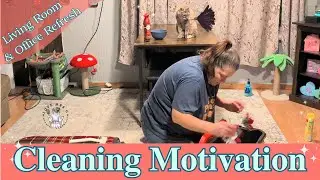 Transform Your Space! ✨ Clean With Me: Living Room & Office Cleaning Motivation 🧹💖