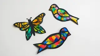 How to make Paper 'Stained Glass' Animals | Paper Craft Activity | Zart Art