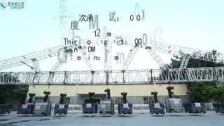 China Eagle Group testing of a 30 meter span of 1200 x 630mm Fork Truss