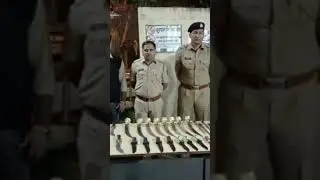 Deadly weapons seized in Malegaon by police. Malegaon Live #malegaonlive #police #sword #chopper