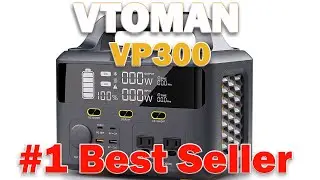 VTOMAN VP300 Portable Power Station 299Wh Solar Generator 110V/300W Outdoor Backup Lithium Battery