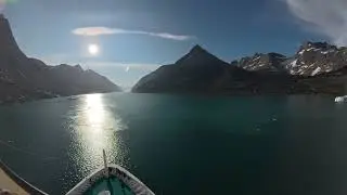 Prins Christian Sund Passage im Zeitraffer, AIDA Gr&ouml;nland Kreuzfahrt 2025 mit AIDAluna