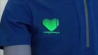 Stretchable and conformable LED display on textile @Holst Centre