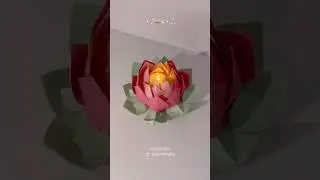 Paper Lotus Flower #paperflower #papercraft #diy