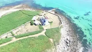 Vol drone lilia Plouguerneau, st Cava, phare de l'ile Wrach