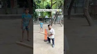 My Friends When I Play Cricket 😆🏏 #funny #cricket #shorts