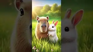 🎈 Capybara X Rabbit?! Watch It Hop&hellip; and PUFF Up! 🐰🐹✨ #shorts #hybrids #funny #cute